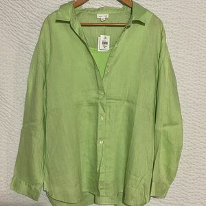 JJILL Verbena linen shirt and matching tank. XL. NWT